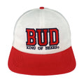 Budweiser - King of Beers Embroidered Snapback Hat 1990s OSFA Vintage Retro