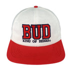 Budweiser - King of Beers Embroidered Snapback Hat 1990s OSFA Vintage Retro