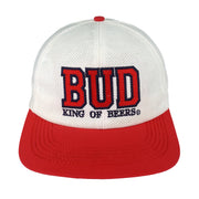 Budweiser - King of Beers Embroidered Snapback Hat 1990s OSFA Vintage Retro