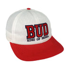 Budweiser - King of Beers Embroidered Snapback Hat 1990s OSFA Vintage Retro