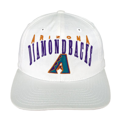 MLB - White Arizona Diamondbacks Snapback Hat 1990s OSFA