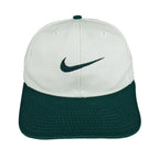Nike - White Big Logo Snapback Hat 1990s OSFA Vintage Retro