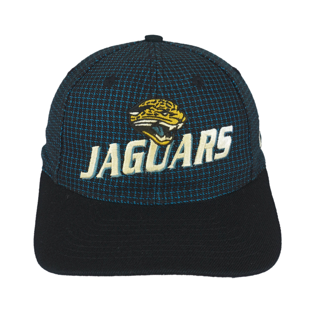 NFL (Logo Athletic) - Jacksonville Jaguars Plaid Adjustable Hat 1990s OSFA Vintage Retro Football