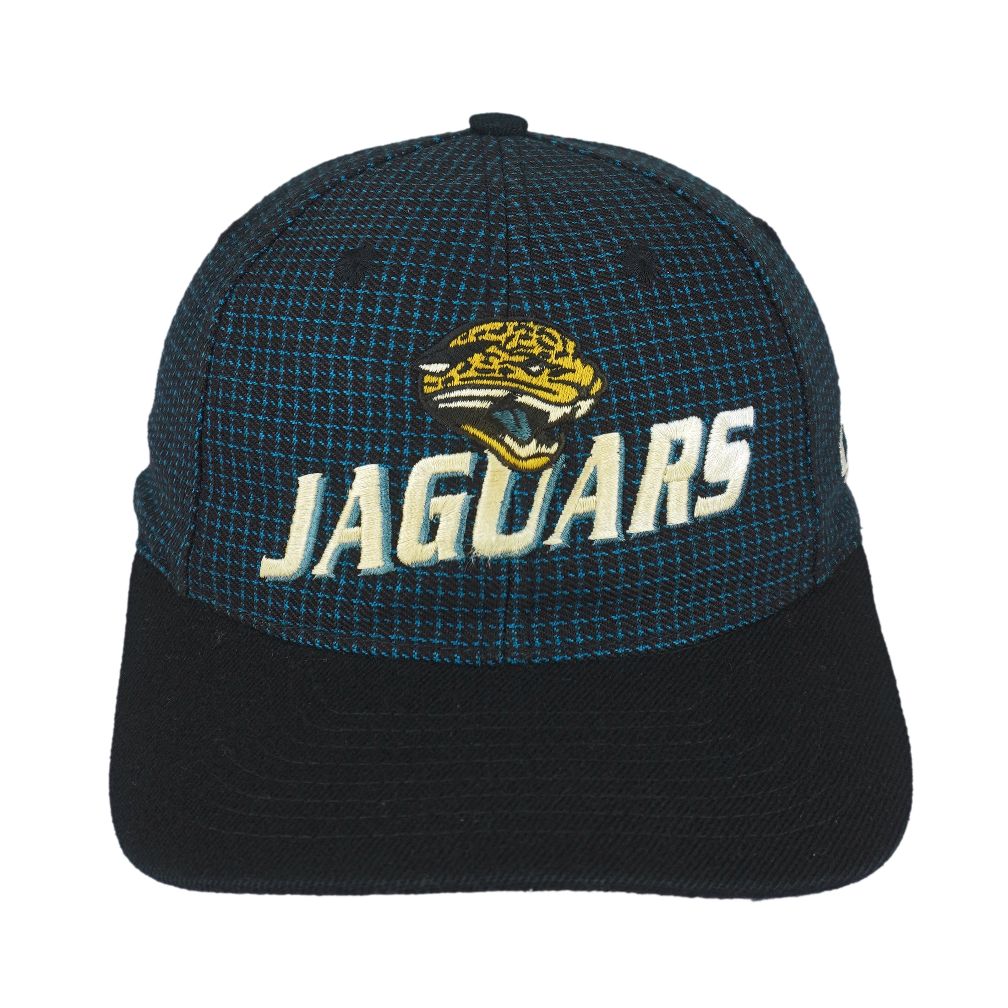 NFL (Logo Athletic) - Jacksonville Jaguars Plaid Adjustable Hat 1990s OSFA Vintage Retro Football