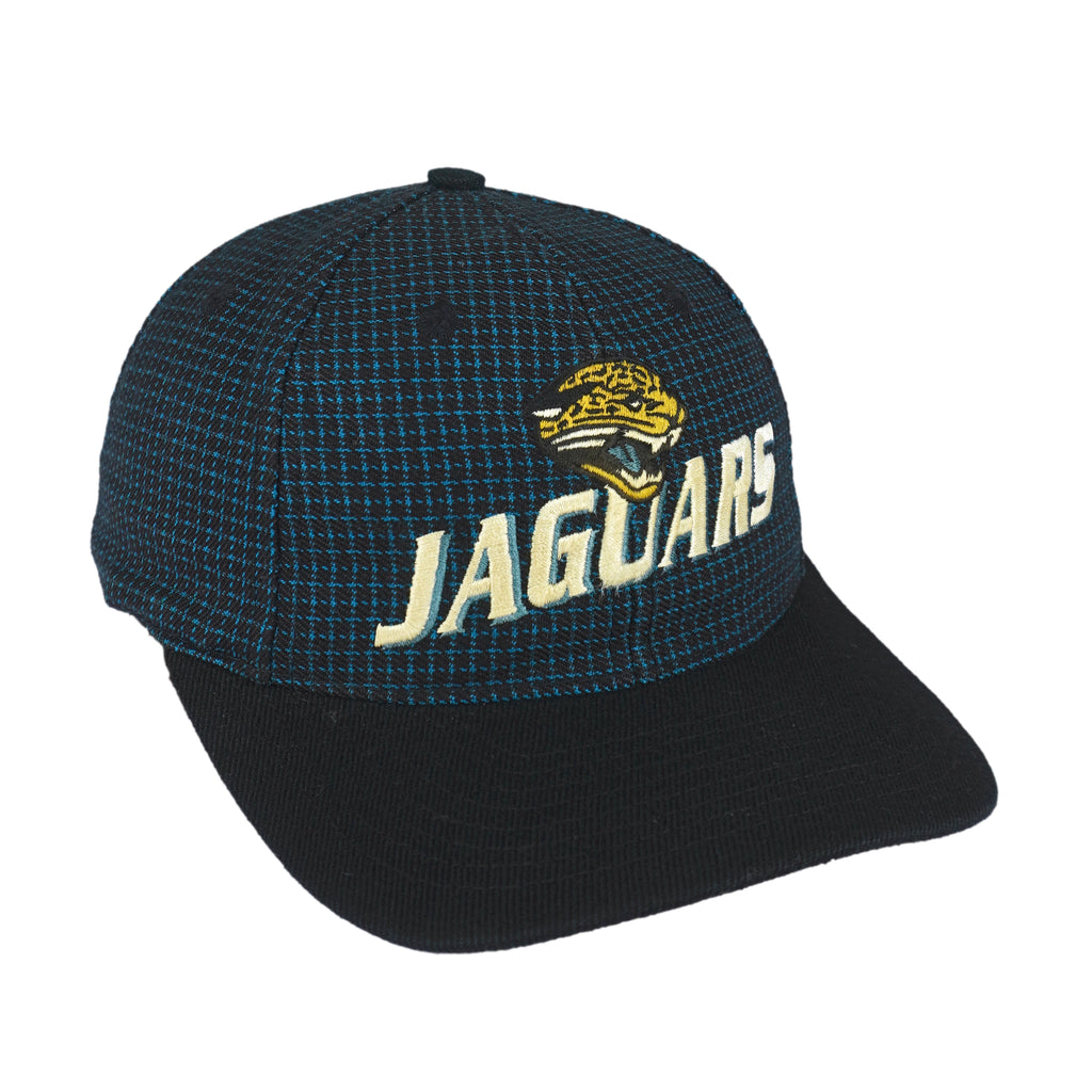 NFL (Logo Athletic) - Jacksonville Jaguars Plaid Adjustable Hat 1990s OSFA Vintage Retro Football