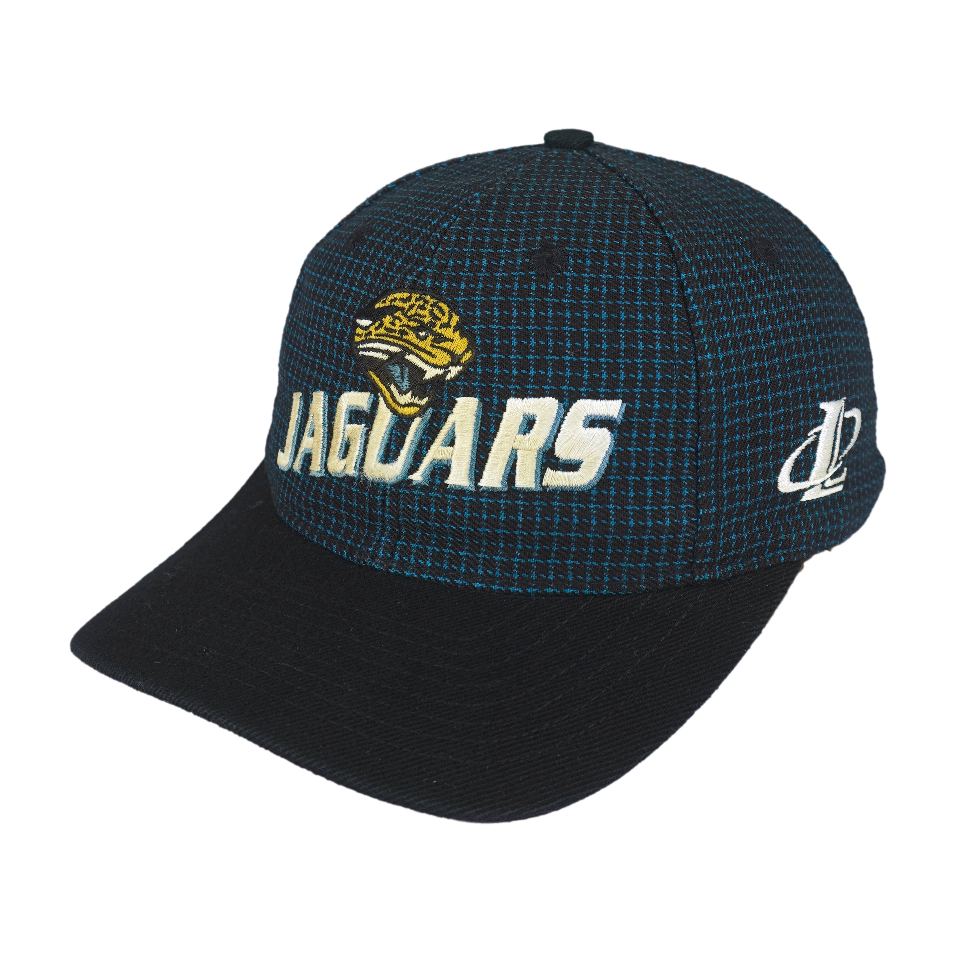 NFL (Logo Athletic) - Jacksonville Jaguars Plaid Adjustable Hat 1990s OSFA Vintage Retro Football
