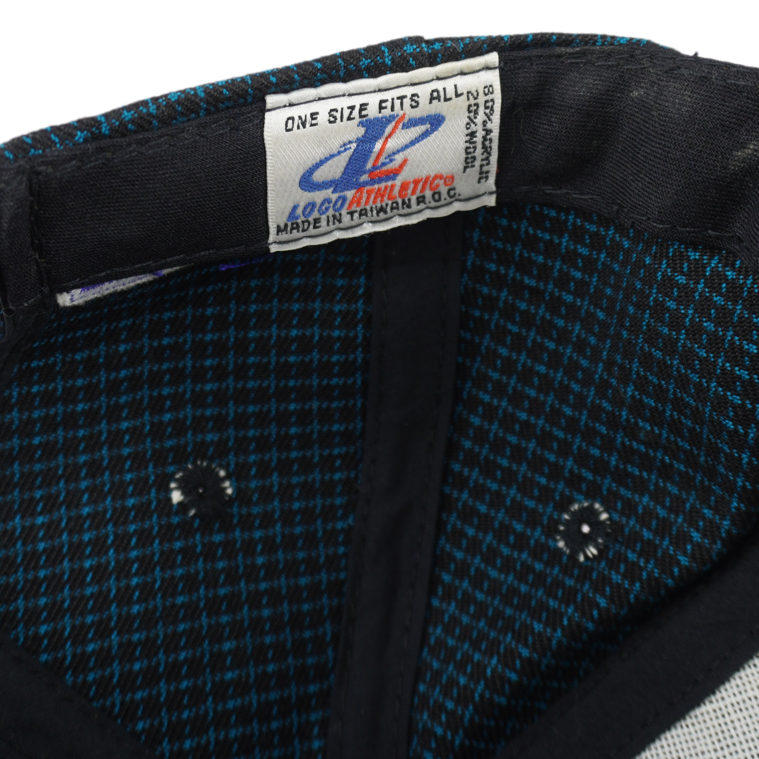 NFL (Logo Athletic) - Jacksonville Jaguars Plaid Adjustable Hat 1990s OSFA Vintage Retro Football