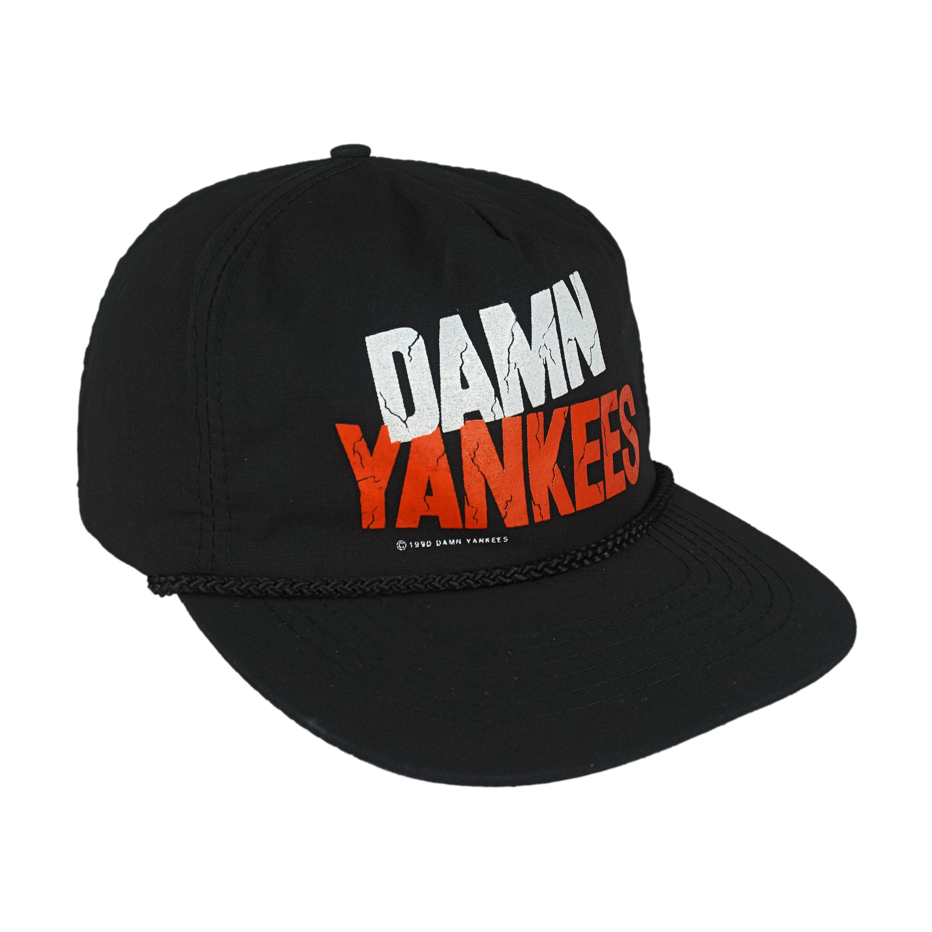Vintage (Otto)- Damn Yankees Spell-Out Strapback Hat 1990 OSFA Vintage Retro