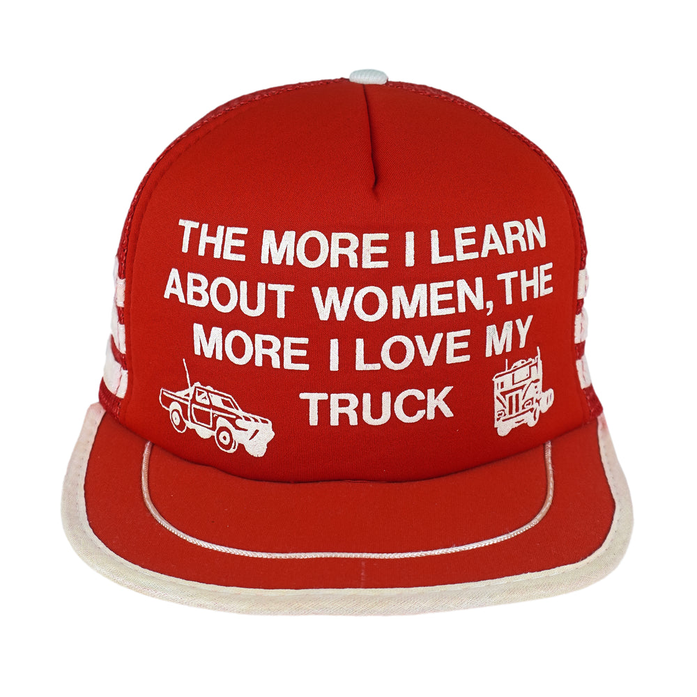 Vintage - The More I Learn About Woman The More I Love My Truck Trucker Hat 1980s OSFA Vintage Retro