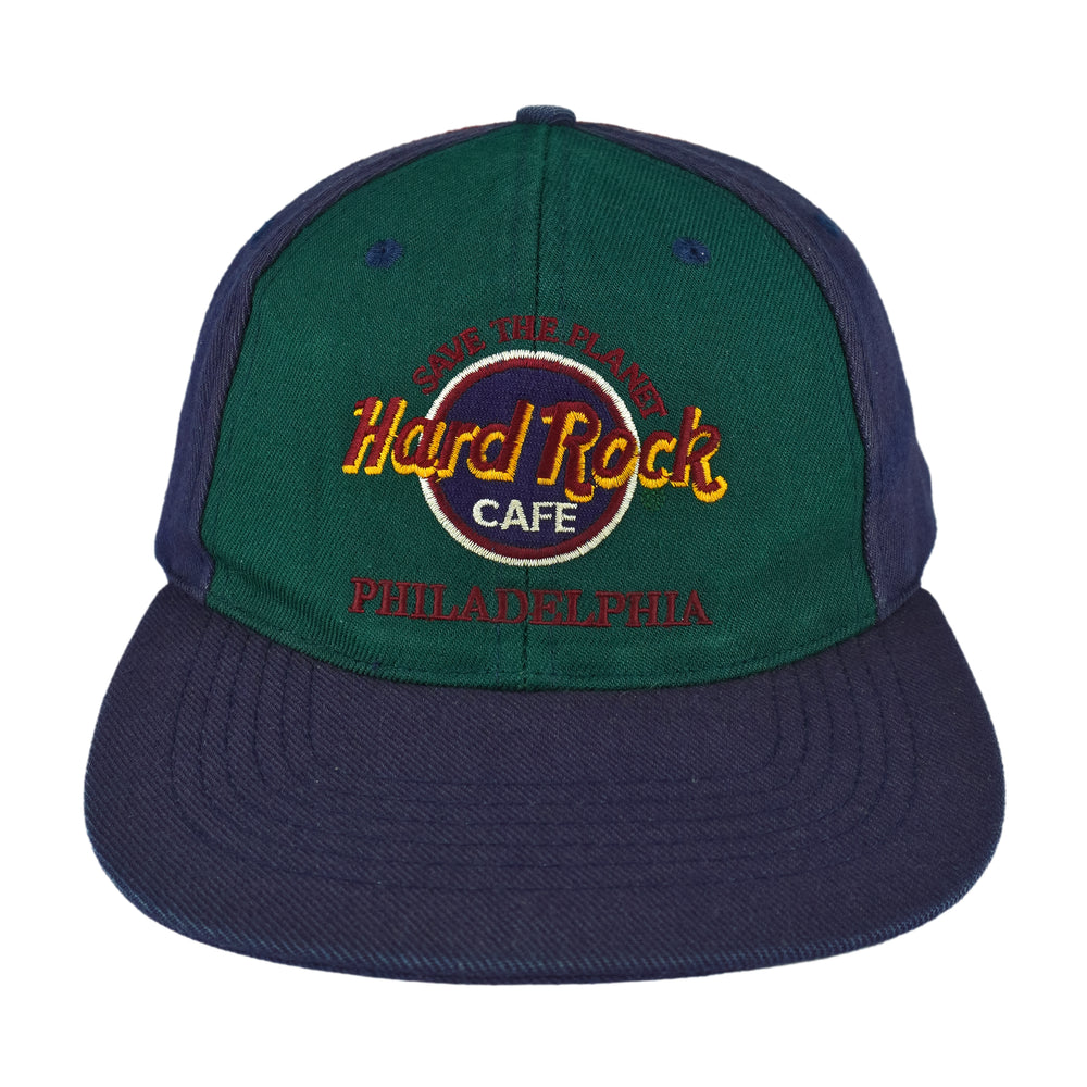 Vintage (Hard Rock) - Hard Rock Philadelphia Snapback Hat 1990s OSFA Vintage Retro