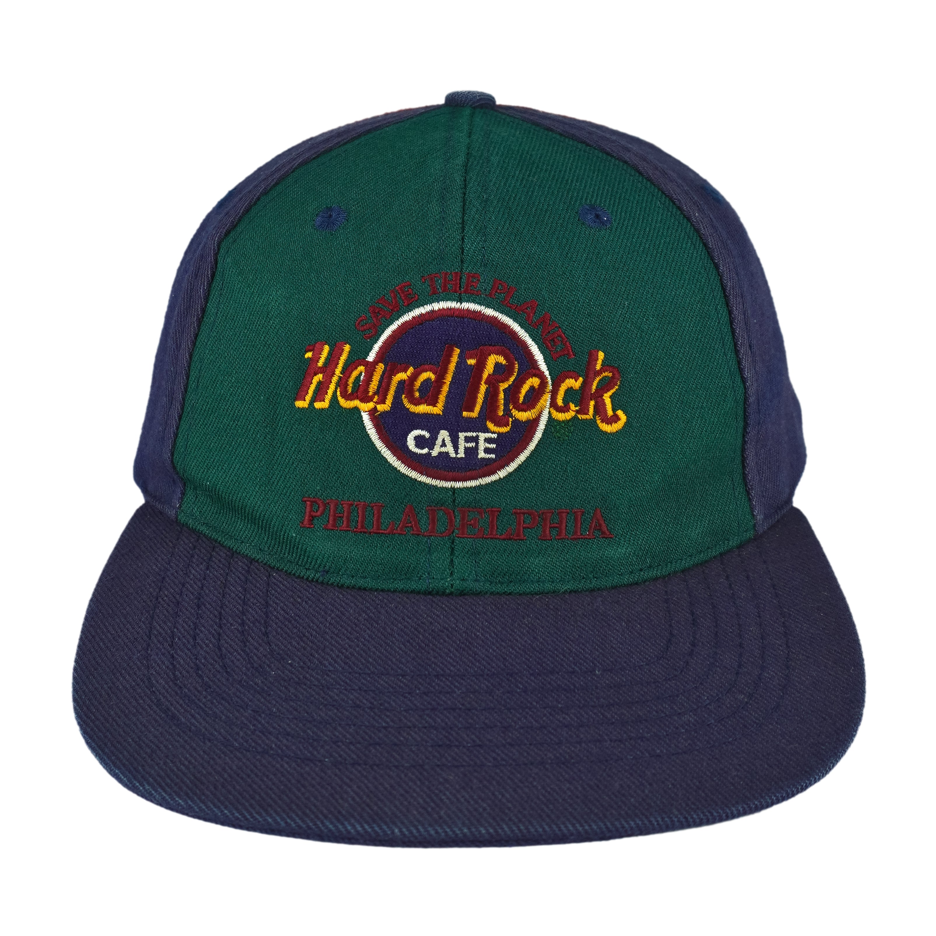 Vintage (Hard Rock) - Hard Rock Philadelphia Snapback Hat 1990s OSFA Vintage Retro