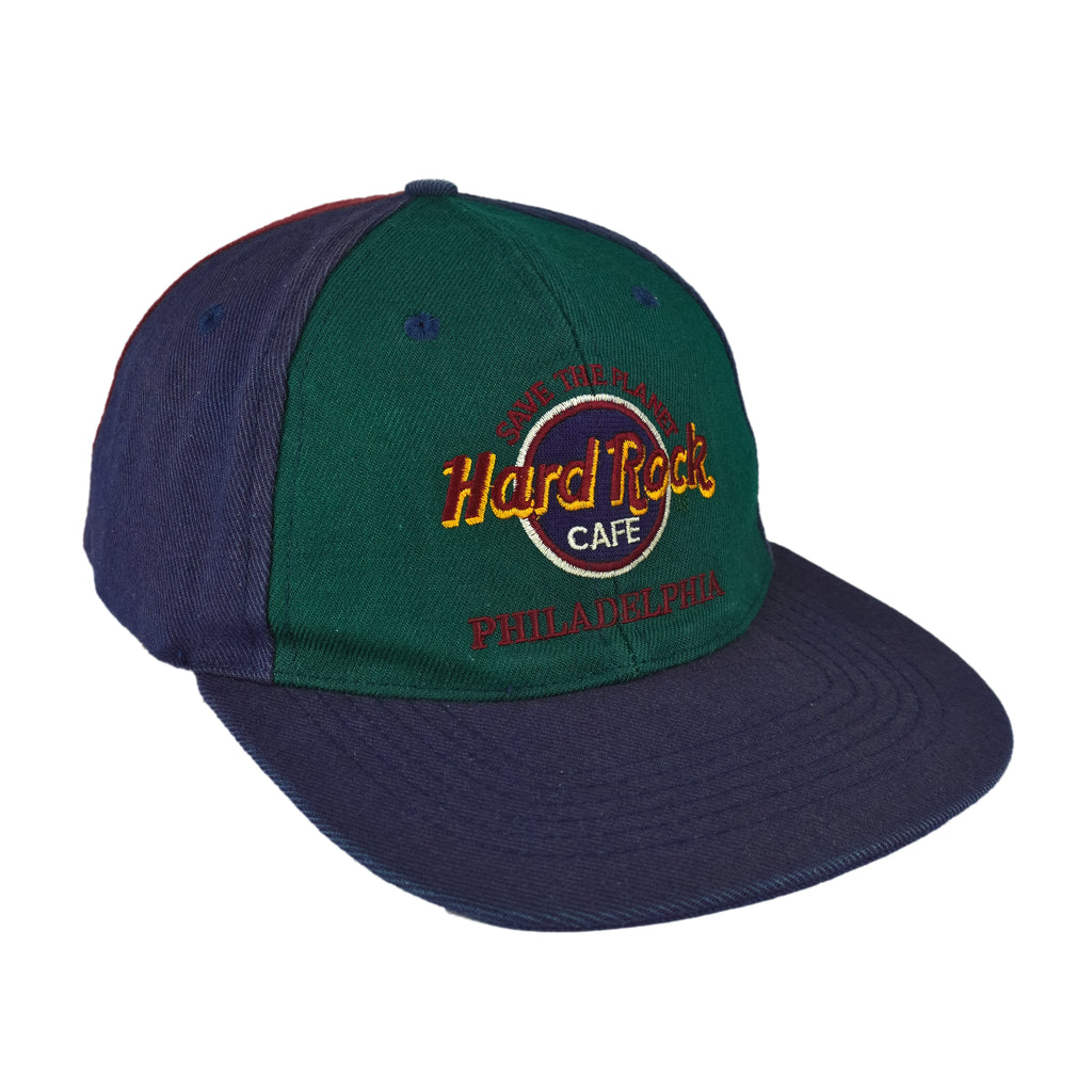 Vintage (Hard Rock) - Hard Rock Philadelphia Snapback Hat 1990s OSFA Vintage Retro