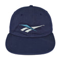 Reebok - Blue Embroidered Logo Snapback Hat 1990s OSFA Vintage Retro