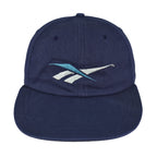 Reebok - Blue Embroidered Logo Snapback Hat 1990s OSFA Vintage Retro