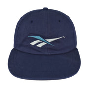 Reebok - Blue Embroidered Logo Snapback Hat 1990s OSFA Vintage Retro