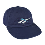 Reebok - Blue Embroidered Logo Snapback Hat 1990s OSFA Vintage Retro