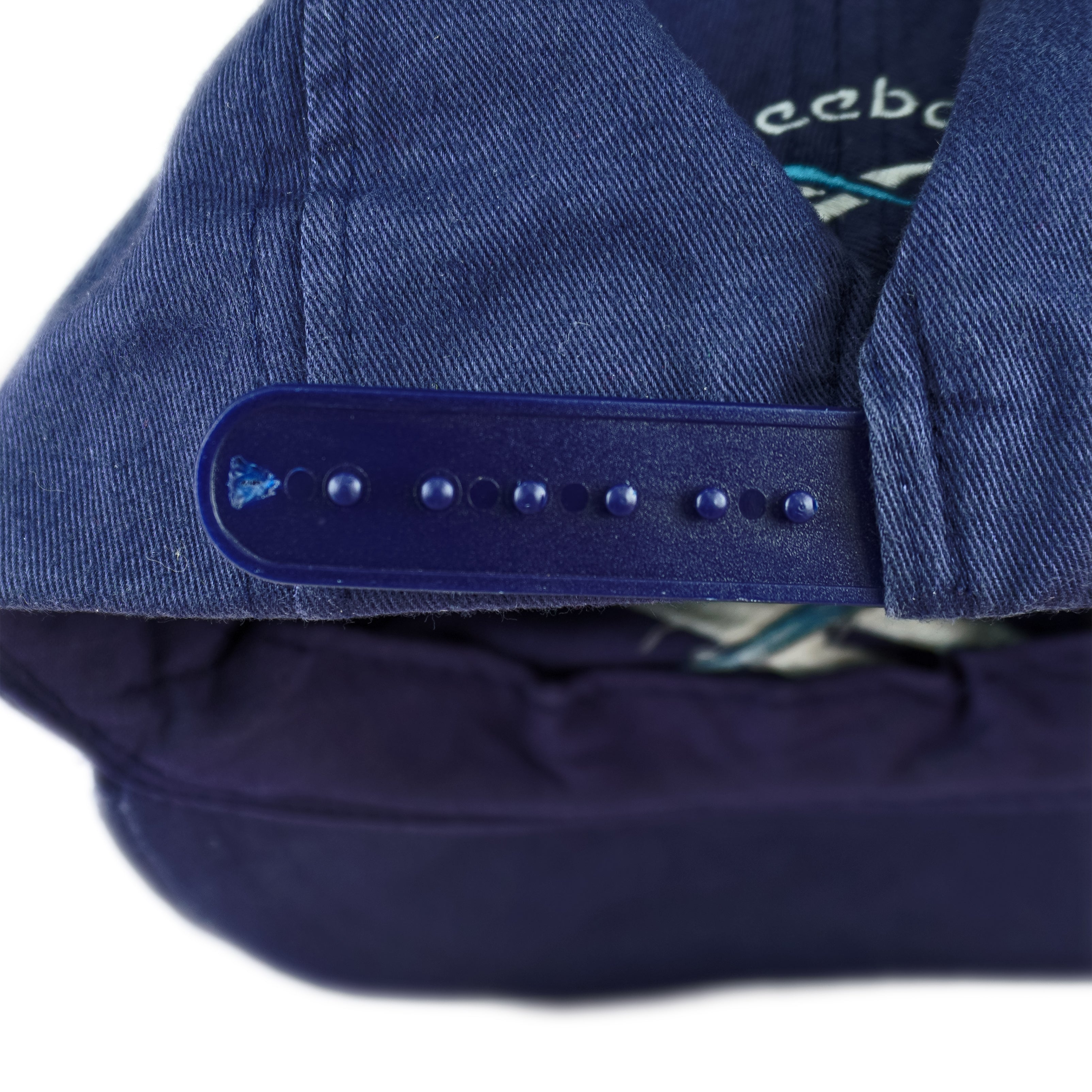 Reebok - Blue Embroidered Logo Snapback Hat 1990s OSFA Vintage Retro