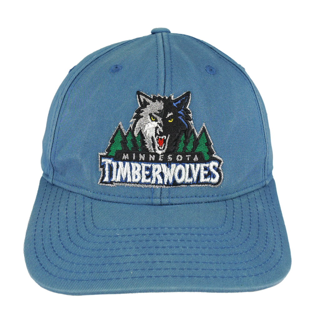 Adidas - NBA Minnesota Timberwolves Strapback Hat 1990s OSFA Vintage Retro Basketball