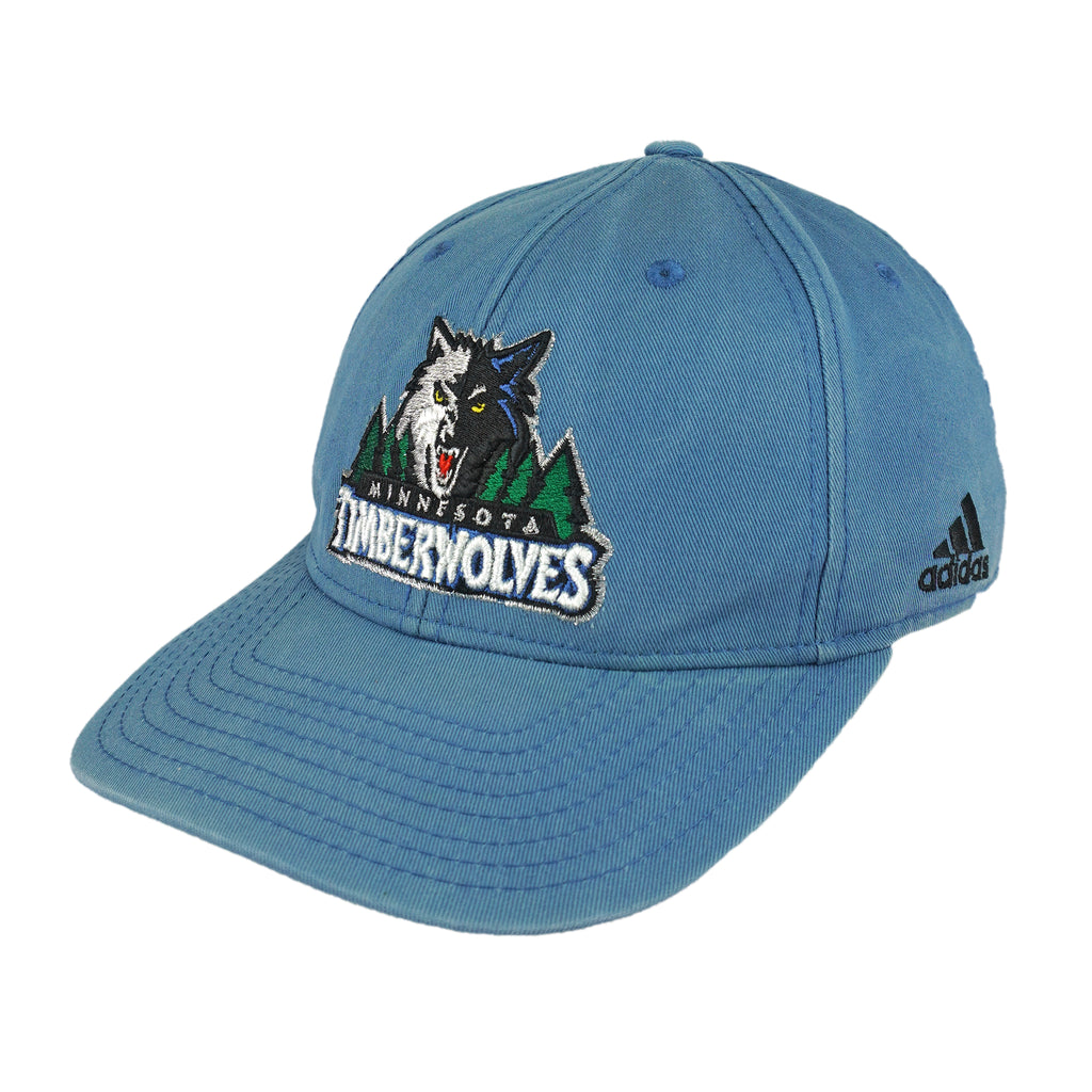 Adidas - NBA Minnesota Timberwolves Strapback Hat 1990s OSFA Vintage Retro Basketball