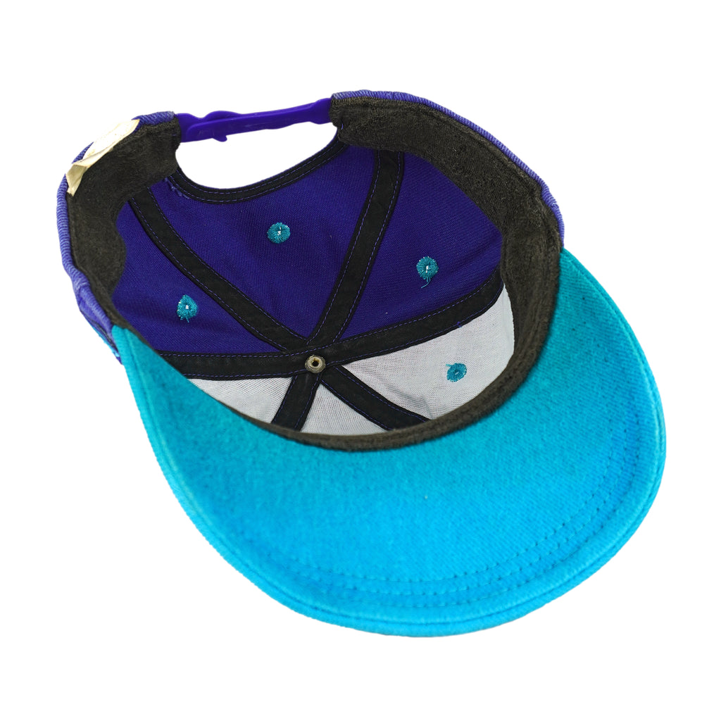 Nike - Blue & Teal Basketball Snapback Hat 1990s OSFA Vintage Retro