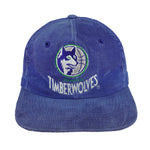 NBA (Twins) - Blue Minnesota Timberwolves Snapback Hat 1990s OSFA Vintage Retro Basketball