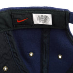 Nike - Blue Big Spell-Out & Logo Strapback Hat 1990s OSFA Vintage Retro