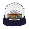 Vintage (Nissin) - Riding Hogs Looking' for Chicks Snapback Trucker Hat 1990s OSFA Vintage Retro
