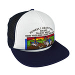 Vintage (Nissin) - Riding Hogs Looking' for Chicks Snapback Trucker Hat 1990s OSFA Vintage Retro