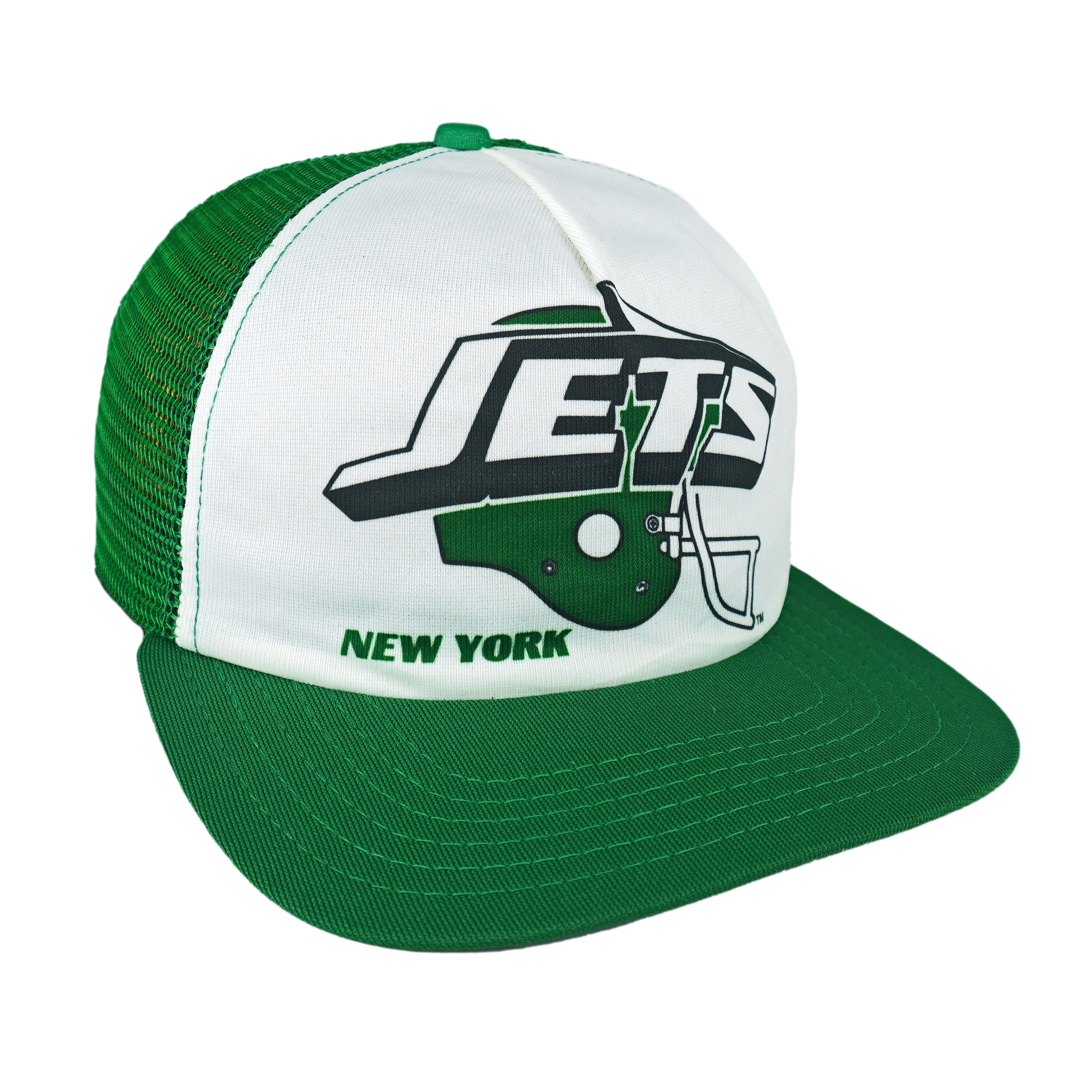 NFL (New Era) - New York Jets Snapback Trucker Hat 1990s OSFA Vintage Retro Football