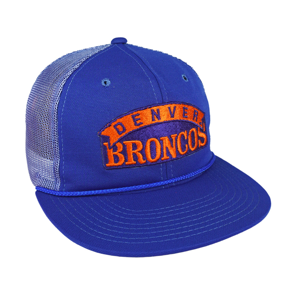 NFL (Sports Specialties) - Denver Broncos Embroidered Trucker Hat 1990s OSFA Vintage Retro Football