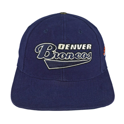 NFL (Russell Athletic) - Denver Broncos Embroidered Strap back Hat 1990s OSFA