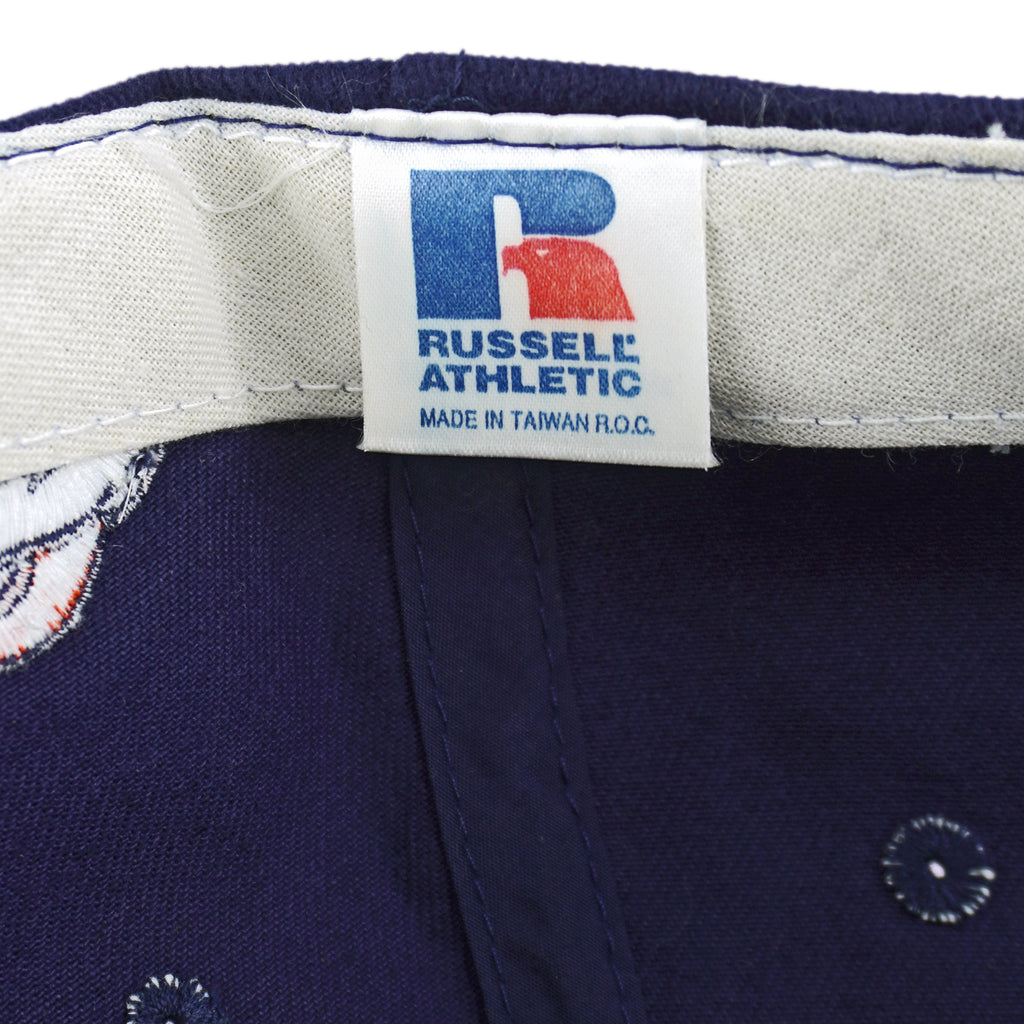 NFL (Russell Athletic) - Denver Broncos Embroidered Strapback Hat 1990s OSFA Vintage Retro Football