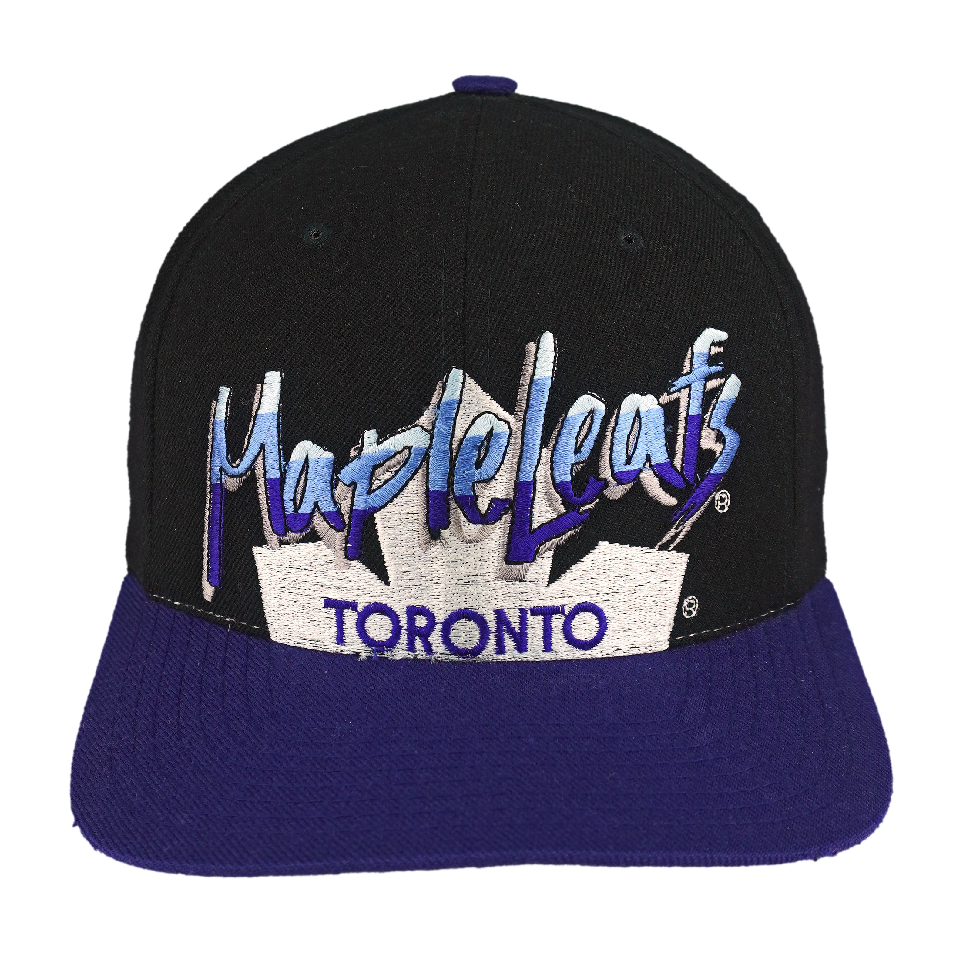 NHL (CCM) - Toronto Maple Leafs Embroidered Snapback Hat 1990s OSFA Vintage Retro Hockey