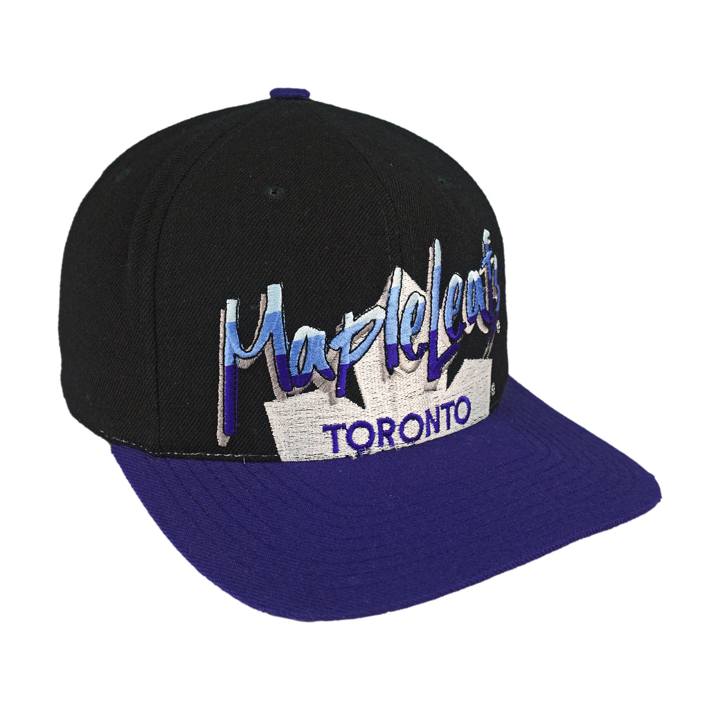 NHL (CCM) - Toronto Maple Leafs Embroidered Snapback Hat 1990s OSFA Vintage Retro Hockey