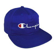 Champion - Blue Spell-Out Embroidered Snapback Hat 1990s OSFA Vintage Retro