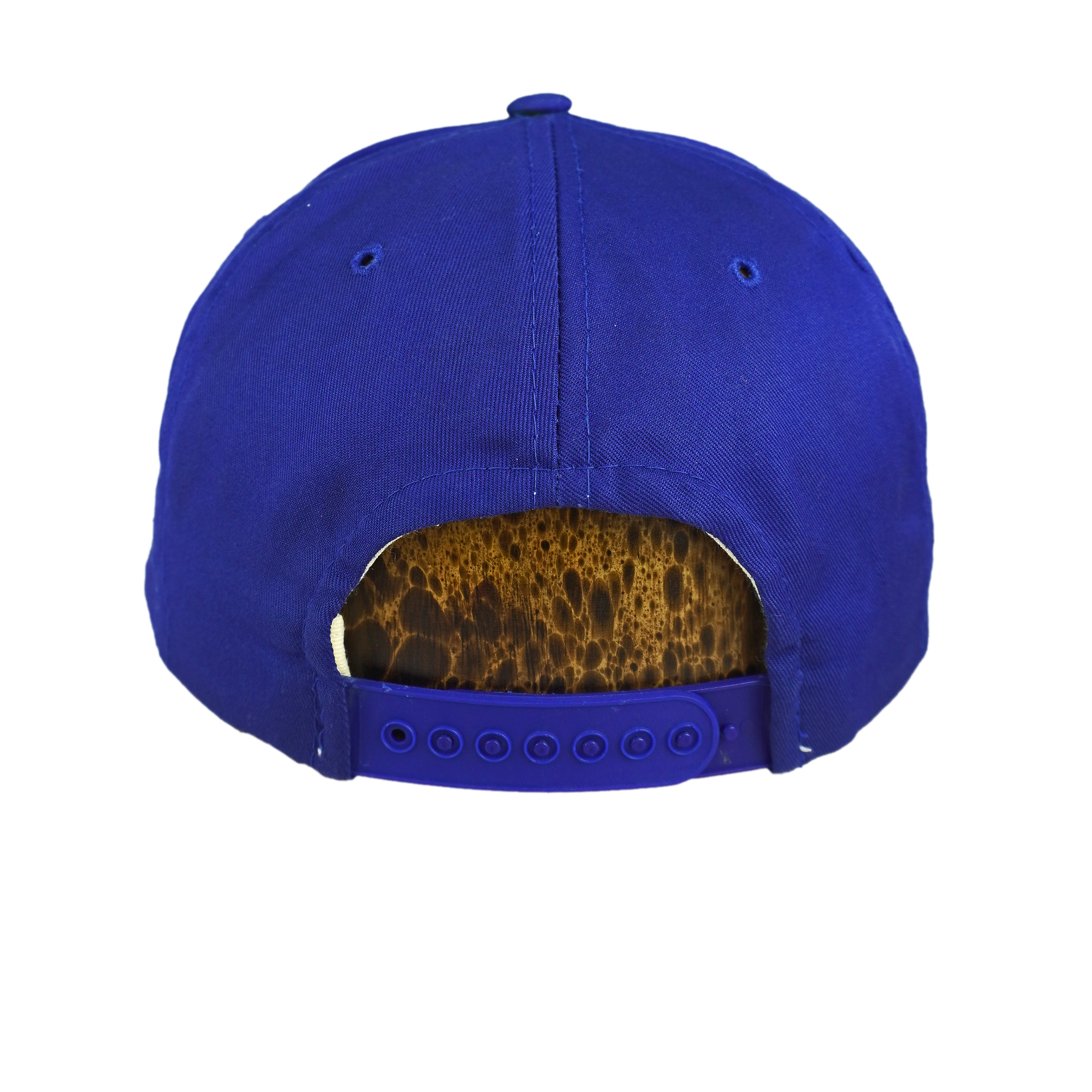 Champion - Blue Spell-Out Embroidered Snapback Hat 1990s OSFA Vintage Retro