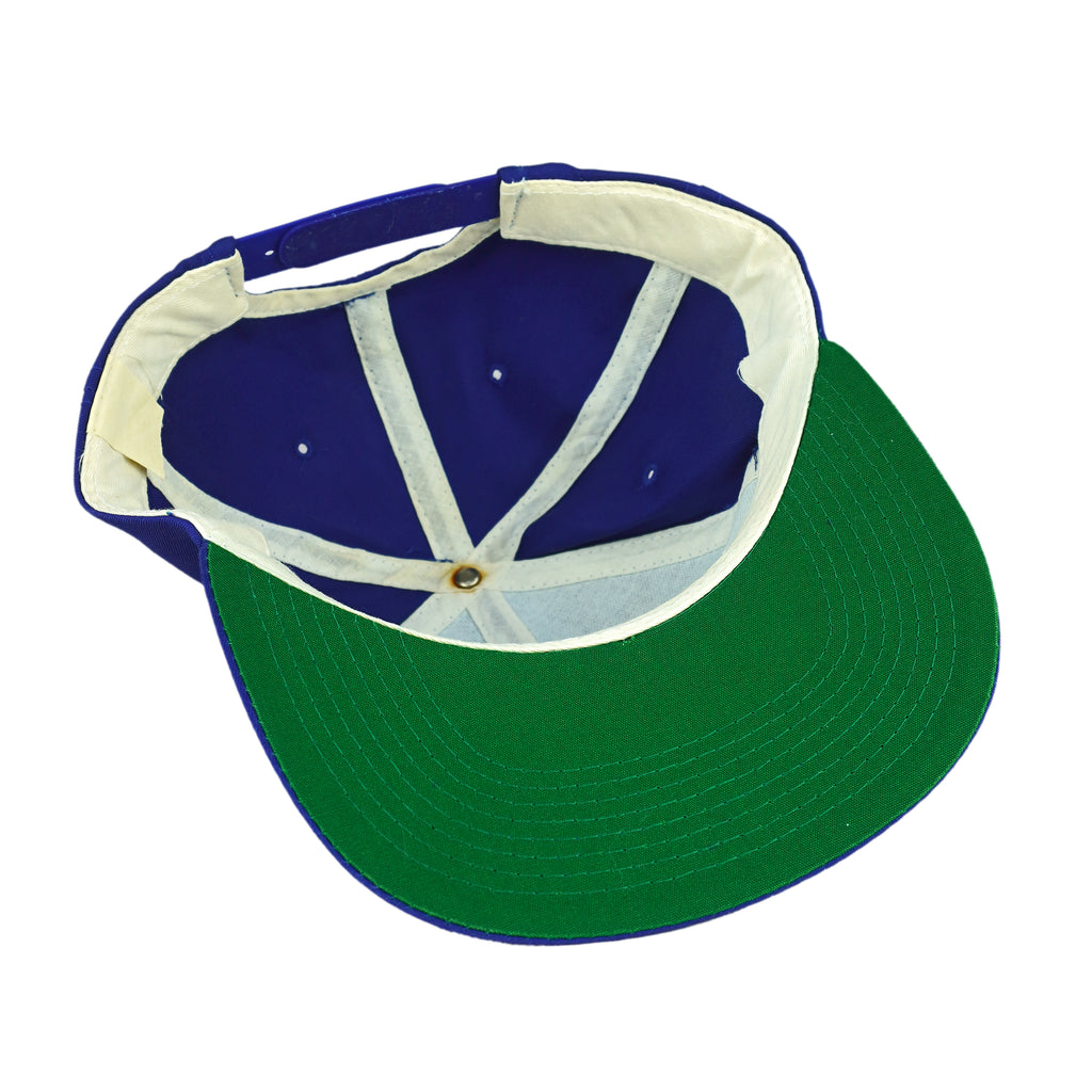 Champion - Blue Spell-Out Embroidered Snapback Hat 1990s OSFA Vintage Retro