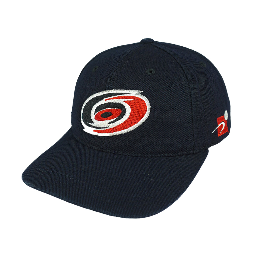 NHL (Sports Specialties) - Carolina Hurricanes Big Logo Snapback Hat 1990s OSFA Vintage Retro Hockey