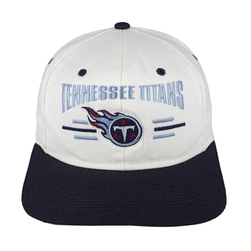 NFL (Headmaster Inc) - Tennessee Titans Snapback Hat 1990s OSFA Vintage Retro Football