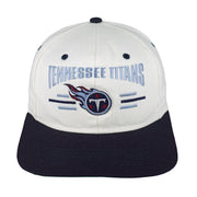 NFL (Headmaster Inc) - Tennessee Titans Snapback Hat 1990s OSFA Vintage Retro Football