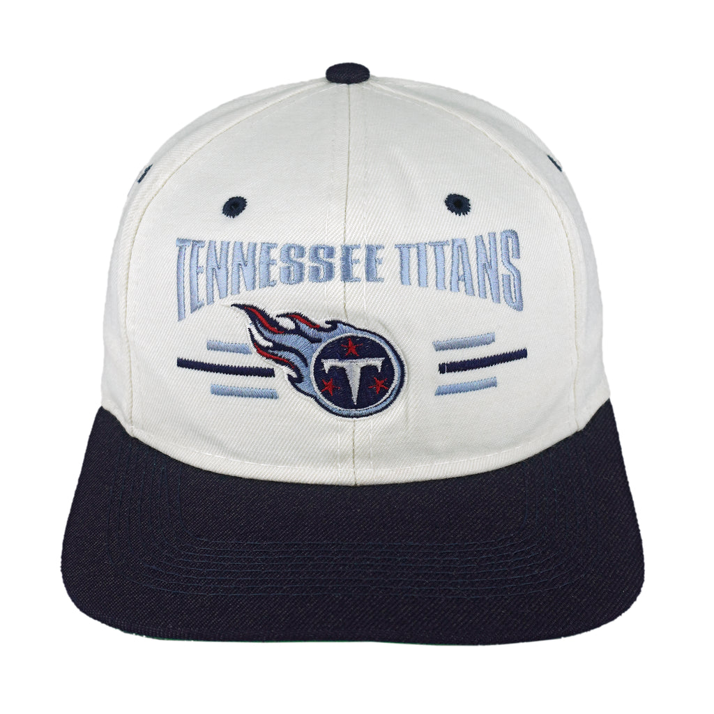 NFL (Headmaster Inc) - Tennessee Titans Snapback Hat 1990s OSFA Vintage Retro Football