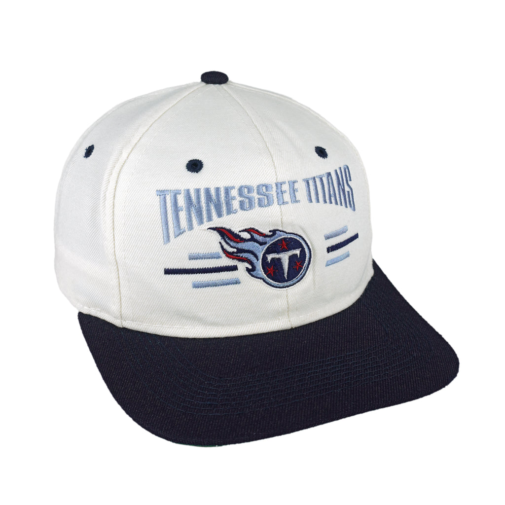 NFL (Headmaster Inc) - Tennessee Titans Snapback Hat 1990s OSFA Vintage Retro Football