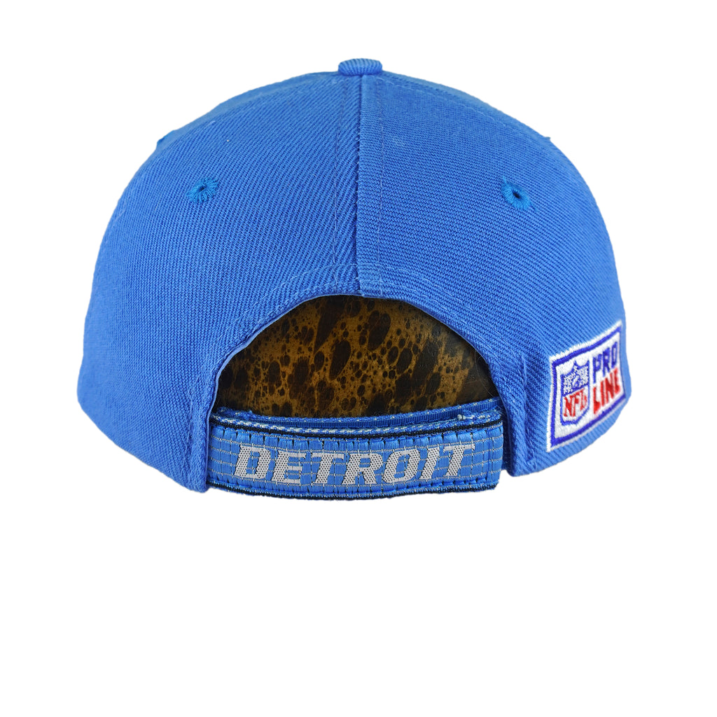 NFL (Logo Athletic) - Detroit Lions Embroidered Plaid Strapback Hat 1990s OSFA Vintage Retro Football