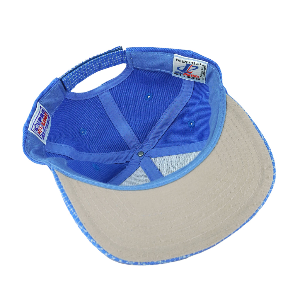 NFL (Logo Athletic) - Detroit Lions Embroidered Plaid Strapback Hat 1990s OSFA Vintage Retro Football