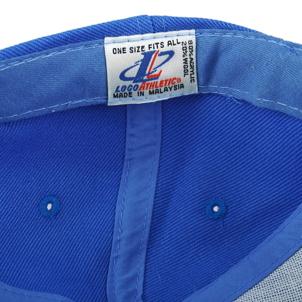 NFL (Logo Athletic) - Detroit Lions Embroidered Plaid Strapback Hat 1990s OSFA Vintage Retro Football