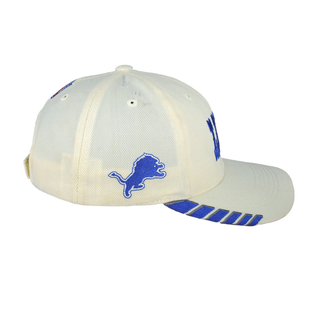 NFL (Sports Specialties) - Detroit Lions Embroidered Strapback Hat 1990s OSFA Vintage Retro Football