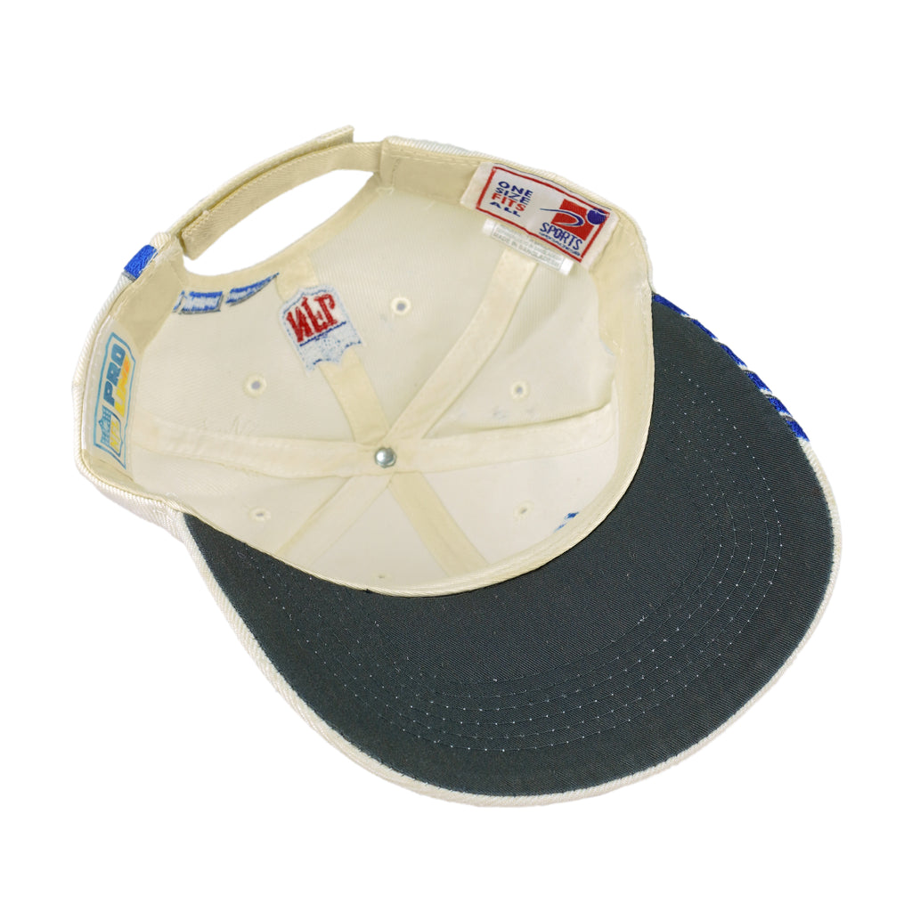 NFL (Sports Specialties) - Detroit Lions Embroidered Strapback Hat 1990s OSFA Vintage Retro Football
