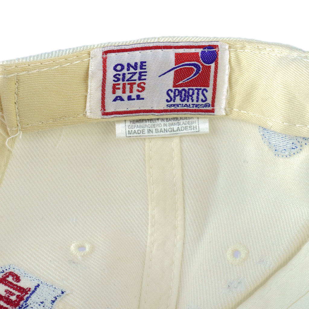 NFL (Sports Specialties) - Detroit Lions Embroidered Strapback Hat 1990s OSFA Vintage Retro Football