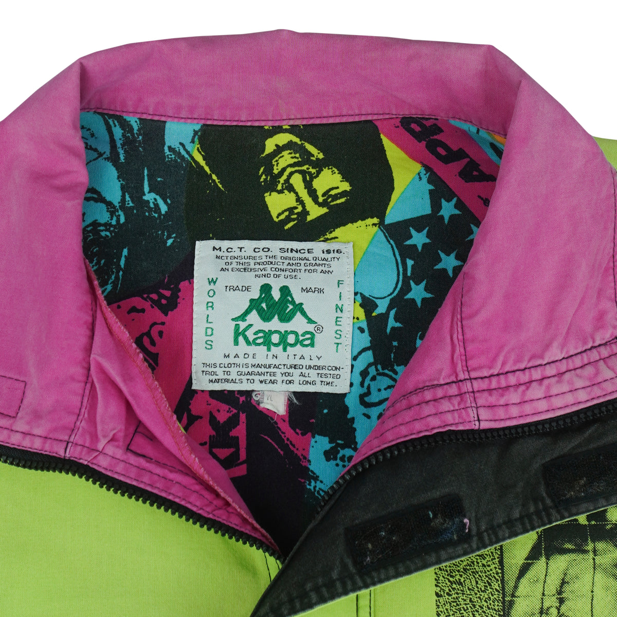 Vintage Kappa - Green Neon Beach Volleyball Jacket 1990s X-Large