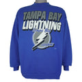 NHL (Logo 7) - Tampa Bay Lightning Big Logo Crew Neck Sweatshirt 1990s Large Vintage Retro Hockey